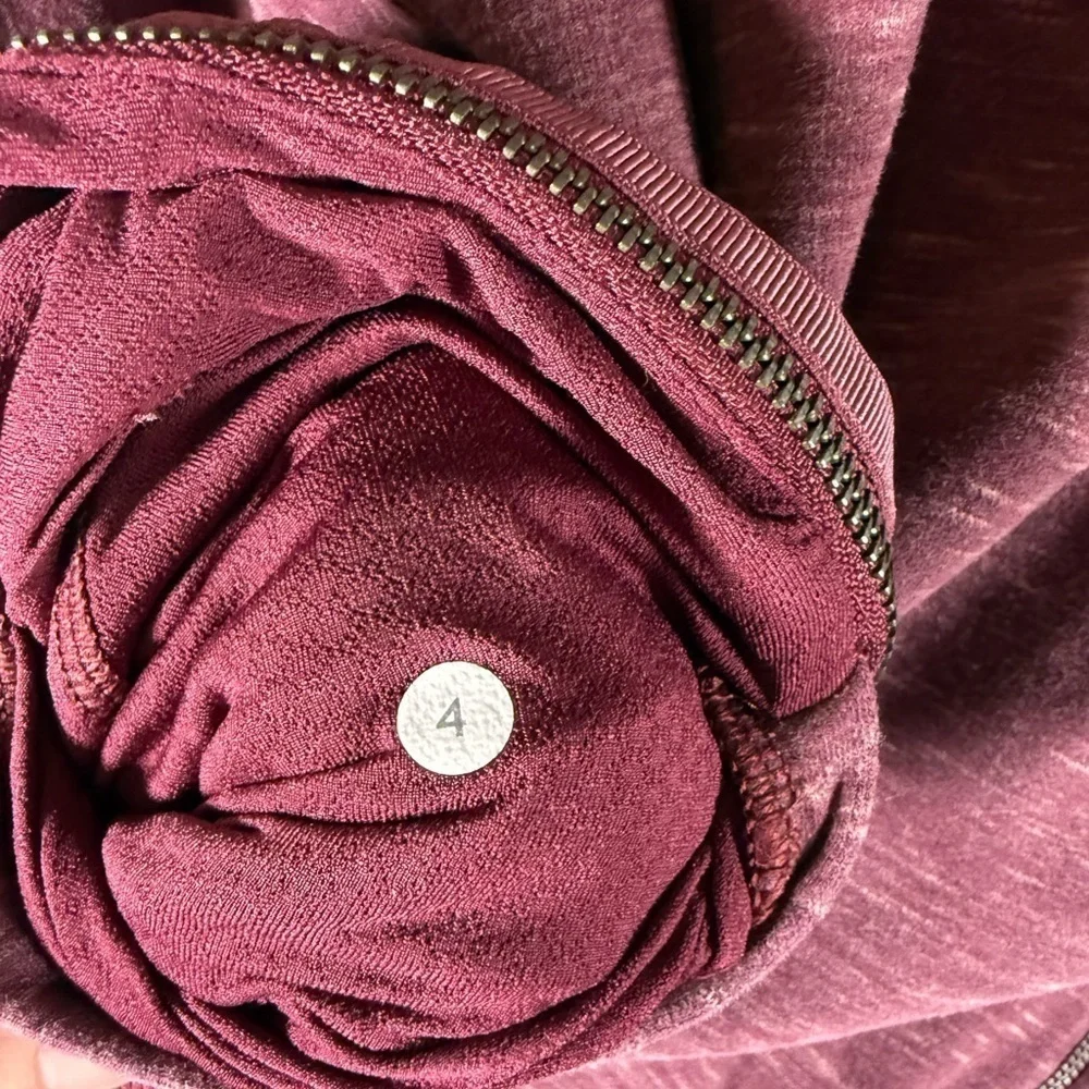 Lululemon Om & Roam Pullover Double Zipper Hoodie In Heathered Berry Size 4 A23